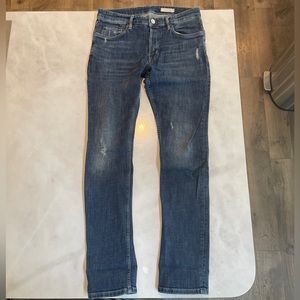All Saints “Cigarette” Denim Jeans Indigo Wash Skinny Fit Size 30 Lightly Worn